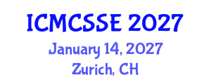 International Conference on Mathematical, Computational and Statistical Sciences and Engineering (ICMCSSE) January 14, 2027 - Zurich, Switzerland