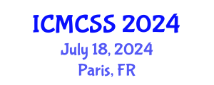 International Conference on Mathematical, Computational and Statistical Sciences (ICMCSS) July 18, 2024 - Paris, France