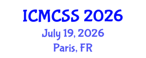 International Conference on Mathematical, Computational and Statistical Sciences (ICMCSS) July 19, 2026 - Paris, France