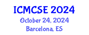 International Conference on Mathematical, Computational Science and Engineering (ICMCSE) October 24, 2024 - Barcelona, Spain