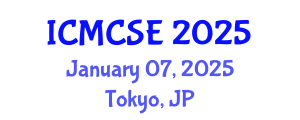 International Conference on Mathematical, Computational Science and Engineering (ICMCSE) January 07, 2025 - Tokyo, Japan