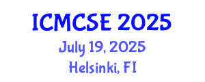 International Conference on Mathematical, Computational Science and Engineering (ICMCSE) July 19, 2025 - Helsinki, Finland