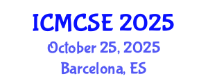 International Conference on Mathematical, Computational Science and Engineering (ICMCSE) October 25, 2025 - Barcelona, Spain