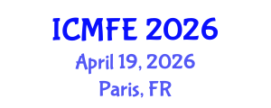 International Conference on Mathematical Finance and Economics (ICMFE) April 19, 2026 - Paris, France