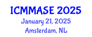 International Conference on Mathematical Methods and Applications in Science and Engineering (ICMMASE) January 21, 2025 - Amsterdam, Netherlands