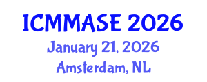 International Conference on Mathematical Methods and Applications in Science and Engineering (ICMMASE) January 21, 2026 - Amsterdam, Netherlands