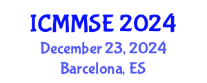 International Conference on Mathematical Methods in Science and Engineering (ICMMSE) December 23, 2024 - Barcelona, Spain