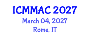 International Conference on Mathematical Modeling, Analysis and Computation (ICMMAC) March 04, 2027 - Rome, Italy International Conference on Mathematical Modeling, Analysis and Computation (ICMMAC) March 04, 2027 - Rome, Italy