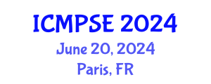 International Conference on Mathematical, Physical Sciences and Engineering (ICMPSE) June 20, 2024 - Paris, France