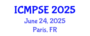 International Conference on Mathematical, Physical Sciences and Engineering (ICMPSE) June 24, 2025 - Paris, France