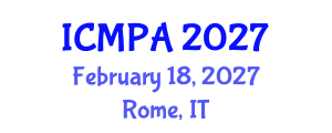 International Conference on Mathematical Physics and Applications (ICMPA) February 18, 2027 - Rome, Italy International Conference on Mathematical Physics and Applications (ICMPA) February 18, 2027 - Rome, Italy