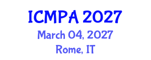 International Conference on Mathematical Physics and Applications (ICMPA) March 04, 2027 - Rome, Italy International Conference on Mathematical Physics and Applications (ICMPA) March 04, 2027 - Rome, Italy
