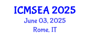 International Conference on Mathematical Sciences, Engineering and Applications (ICMSEA) June 03, 2025 - Rome, Italy