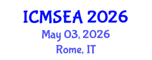 International Conference on Mathematical Sciences, Engineering and Applications (ICMSEA) May 03, 2026 - Rome, Italy