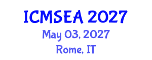 International Conference on Mathematical Sciences, Engineering and Applications (ICMSEA) May 03, 2027 - Rome, Italy International Conference on Mathematical Sciences, Engineering and Applications (ICMSEA) May 03, 2027 - Rome, Italy