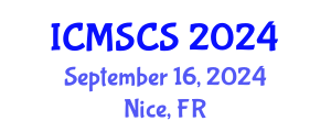International Conference on Mathematical, Statistical and Computational Sciences (ICMSCS) September 16, 2024 - Nice, France