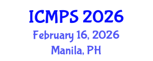International Conference on Mathematics and Physical Sciences (ICMPS) February 16, 2026 - Manila, Philippines International Conference on Mathematics and Physical Sciences (ICMPS) February 16, 2026 - Manila, Philippines
