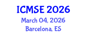 International Conference on Mathematics and Statistical Engineering (ICMSE) March 04, 2026 - Barcelona, Spain
