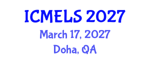 International Conference on Mathematics Education and Learning Sciences (ICMELS) March 17, 2027 - Doha, Qatar International Conference on Mathematics Education and Learning Sciences (ICMELS) March 17, 2027 - Doha, Qatar