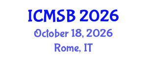 International Conference on Mathematics, Statistics and Biostatistics (ICMSB) October 18, 2026 - Rome, Italy