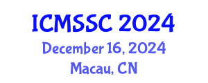 International Conference on Mathematics, Statistics and Scientific Computing (ICMSSC) December 16, 2024 - Macau, China
