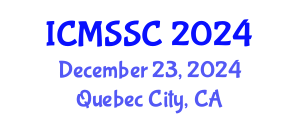 International Conference on Mathematics, Statistics and Scientific Computing (ICMSSC) December 23, 2024 - Quebec City, Canada