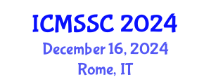 International Conference on Mathematics, Statistics and Scientific Computing (ICMSSC) December 16, 2024 - Rome, Italy