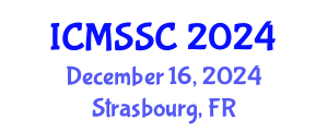 International Conference on Mathematics, Statistics and Scientific Computing (ICMSSC) December 16, 2024 - Strasbourg, France