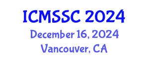 International Conference on Mathematics, Statistics and Scientific Computing (ICMSSC) December 16, 2024 - Vancouver, Canada