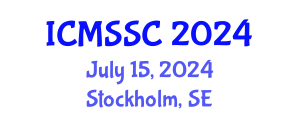 International Conference on Mathematics, Statistics and Scientific Computing (ICMSSC) July 15, 2024 - Stockholm, Sweden