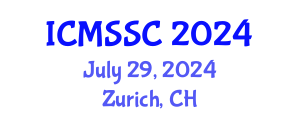 International Conference on Mathematics, Statistics and Scientific Computing (ICMSSC) July 29, 2024 - Zurich, Switzerland