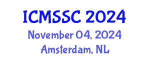 International Conference on Mathematics, Statistics and Scientific Computing (ICMSSC) November 04, 2024 - Amsterdam, Netherlands