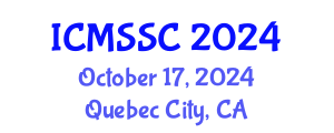 International Conference on Mathematics, Statistics and Scientific Computing (ICMSSC) October 17, 2024 - Quebec City, Canada