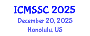 International Conference on Mathematics, Statistics and Scientific Computing (ICMSSC) December 20, 2025 - Honolulu, United States
