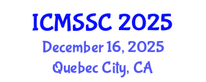 International Conference on Mathematics, Statistics and Scientific Computing (ICMSSC) December 16, 2025 - Quebec City, Canada