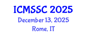 International Conference on Mathematics, Statistics and Scientific Computing (ICMSSC) December 13, 2025 - Rome, Italy