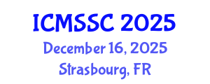 International Conference on Mathematics, Statistics and Scientific Computing (ICMSSC) December 16, 2025 - Strasbourg, France