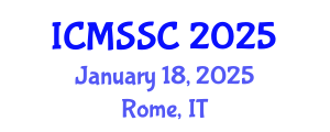 International Conference on Mathematics, Statistics and Scientific Computing (ICMSSC) January 18, 2025 - Rome, Italy