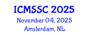 International Conference on Mathematics, Statistics and Scientific Computing (ICMSSC) November 04, 2025 - Amsterdam, Netherlands