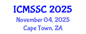 International Conference on Mathematics, Statistics and Scientific Computing (ICMSSC) November 04, 2025 - Cape Town, South Africa