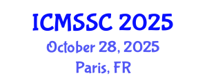 International Conference on Mathematics, Statistics and Scientific Computing (ICMSSC) October 28, 2025 - Paris, France