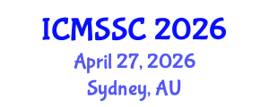 International Conference on Mathematics, Statistics and Scientific Computing (ICMSSC) April 27, 2026 - Sydney, Australia