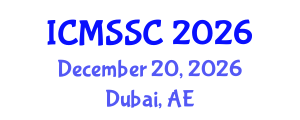 International Conference on Mathematics, Statistics and Scientific Computing (ICMSSC) December 20, 2026 - Dubai, United Arab Emirates
