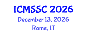 International Conference on Mathematics, Statistics and Scientific Computing (ICMSSC) December 13, 2026 - Rome, Italy International Conference on Mathematics, Statistics and Scientific Computing (ICMSSC) December 13, 2026 - Rome, Italy
