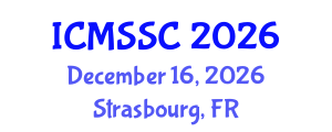 International Conference on Mathematics, Statistics and Scientific Computing (ICMSSC) December 16, 2026 - Strasbourg, France International Conference on Mathematics, Statistics and Scientific Computing (ICMSSC) December 16, 2026 - Strasbourg, France