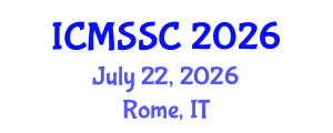 International Conference on Mathematics, Statistics and Scientific Computing (ICMSSC) July 22, 2026 - Rome, Italy International Conference on Mathematics, Statistics and Scientific Computing (ICMSSC) July 22, 2026 - Rome, Italy