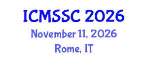 International Conference on Mathematics, Statistics and Scientific Computing (ICMSSC) November 11, 2026 - Rome, Italy International Conference on Mathematics, Statistics and Scientific Computing (ICMSSC) November 11, 2026 - Rome, Italy