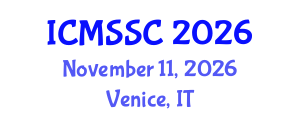 International Conference on Mathematics, Statistics and Scientific Computing (ICMSSC) November 11, 2026 - Venice, Italy International Conference on Mathematics, Statistics and Scientific Computing (ICMSSC) November 11, 2026 - Venice, Italy