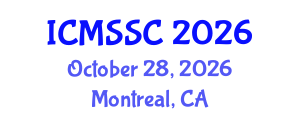 International Conference on Mathematics, Statistics and Scientific Computing (ICMSSC) October 28, 2026 - Montreal, Canada International Conference on Mathematics, Statistics and Scientific Computing (ICMSSC) October 28, 2026 - Montreal, Canada