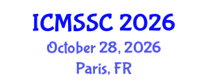 International Conference on Mathematics, Statistics and Scientific Computing (ICMSSC) October 28, 2026 - Paris, France International Conference on Mathematics, Statistics and Scientific Computing (ICMSSC) October 28, 2026 - Paris, France